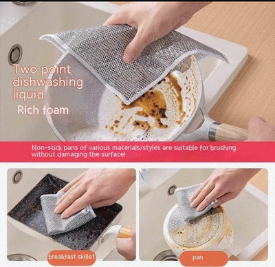 Steel Wire Ball Cloth Kitchen Cleaning Dishcloth