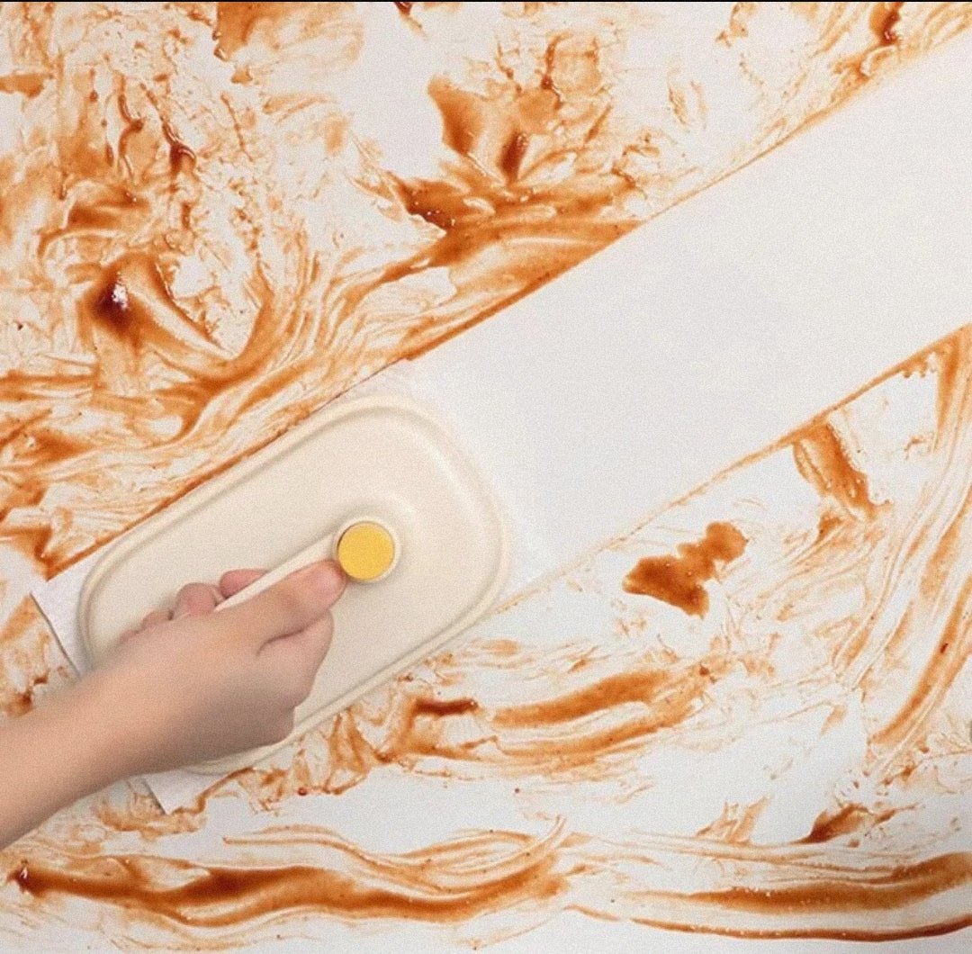 Kitchen Cleaning Magic Brush Glass Wall Cleaning Bath Brush Handle Cleaning Rag Ceramic Window Slot Clean Brush - Lunqara