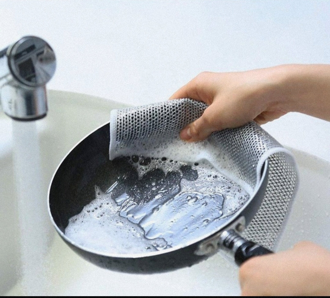 Steel Wire Ball Cloth Kitchen Cleaning Dishcloth