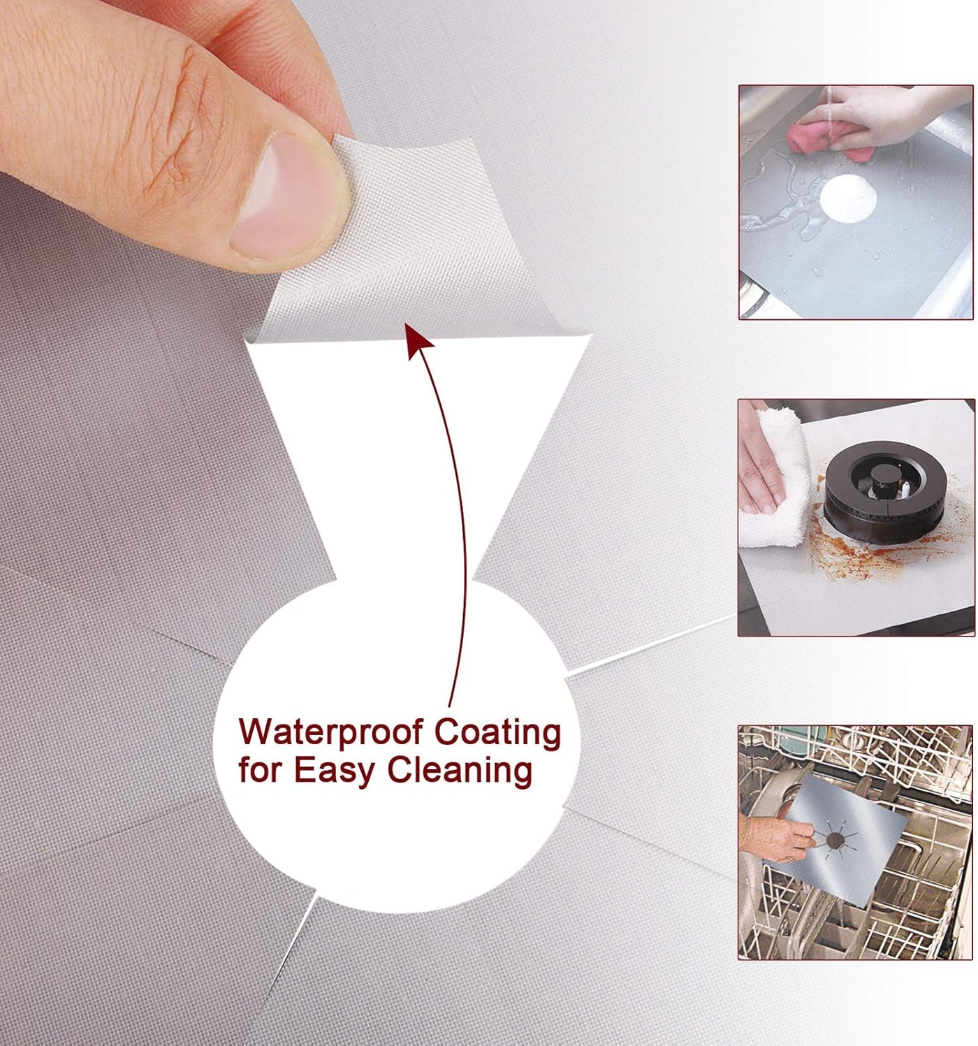 Gas Stove Burner Covers Square Heat-resistant Oil-proof
Reusable Stove Protector Pads Non-Stick Stovetop Liner