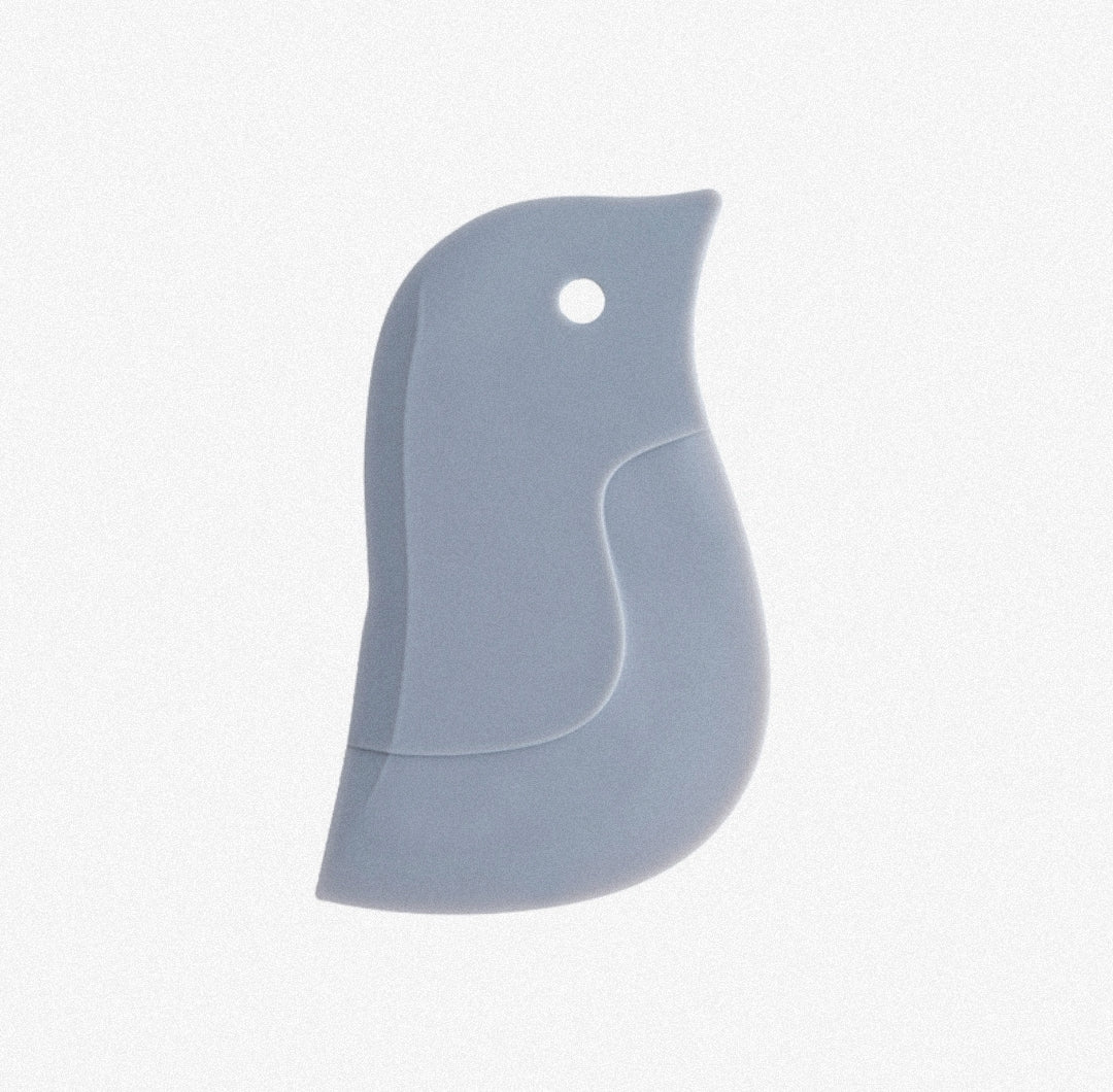 Cute Penguin Shape Baking Soft Blade Scraper Oil Dish Plate Scraping Kitchen Gadget Dirty Stains Cleaning Wiping Board