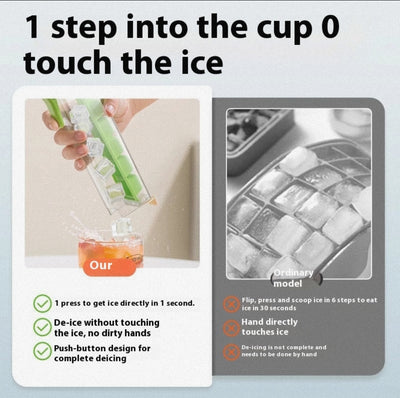 Ice Cube Mold Household Ice Maker Food Grade Press Ice Tray Ice Cube Maker Ice Tray Mold With Storage Box - Lunqara
