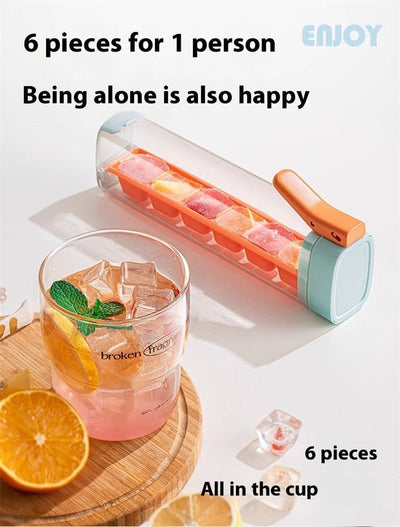 Ice Cube Mold Household Ice Maker Food Grade Press Ice Tray Ice Cube Maker Ice Tray Mold With Storage Box - Lunqara