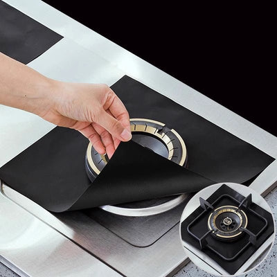 Gas Stove Burner Covers Square Heat - resistant Oil - proof Reusable Stove Protector Pads Non - Stick Stovetop Liner - Lunqara