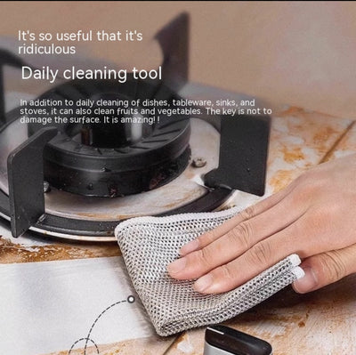 Steel Wire Ball Cloth Kitchen Cleaning Dishcloth