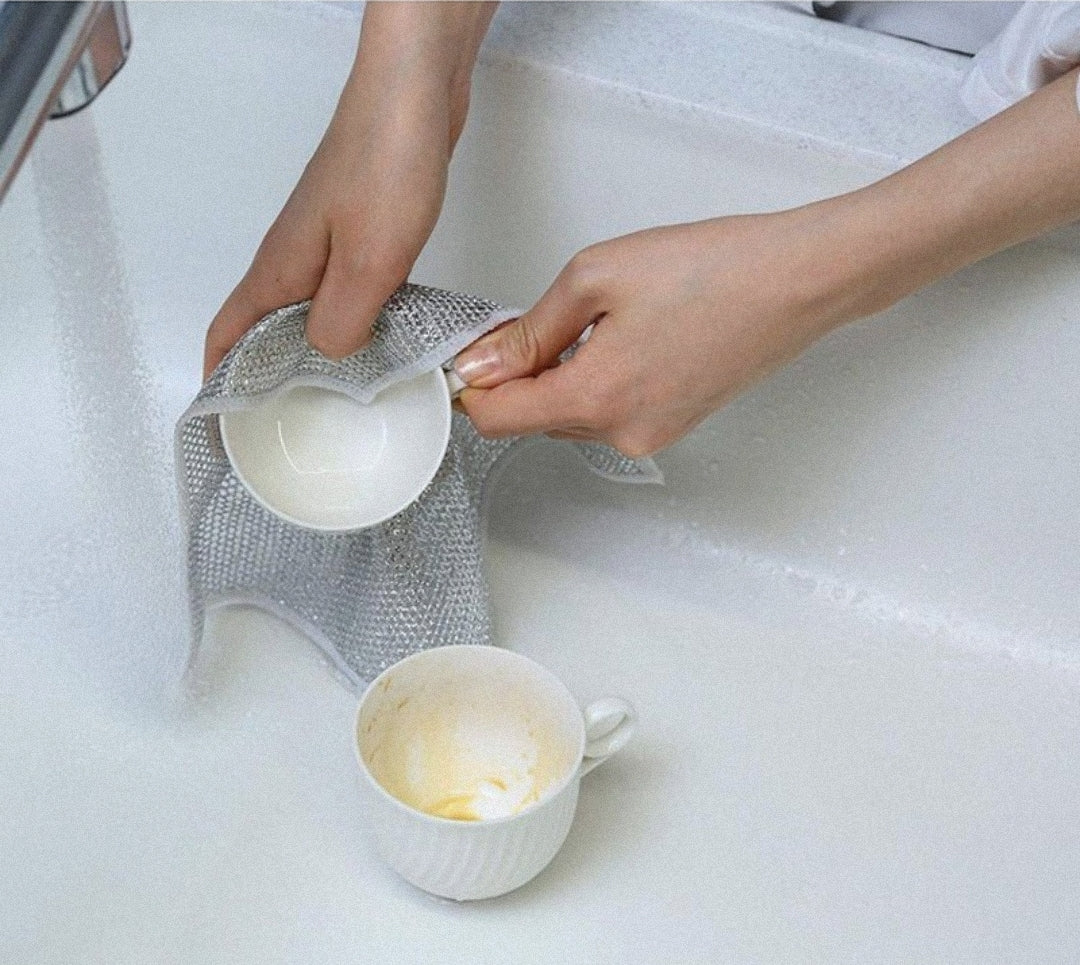 Steel Wire Ball Cloth Kitchen Cleaning Dishcloth