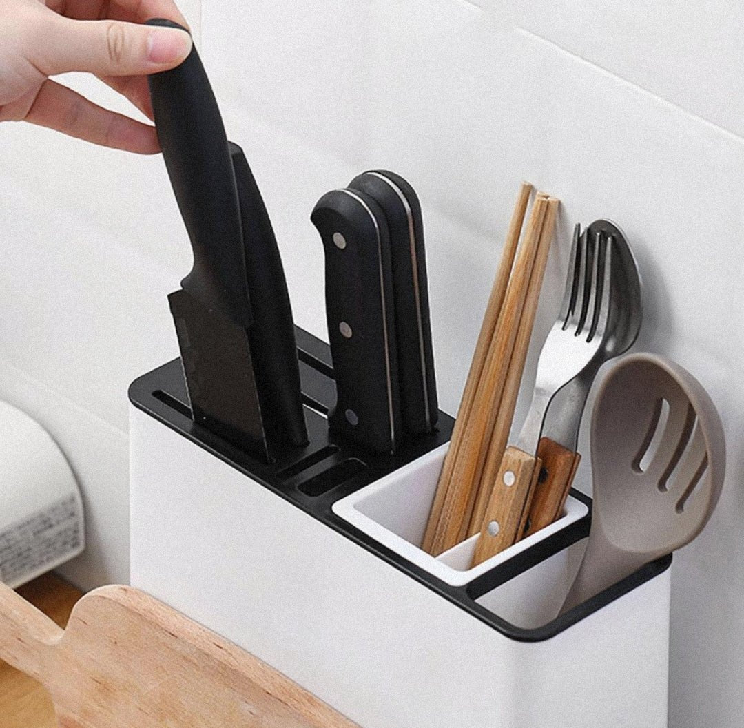 Tableware Storage Holders Kitchen Knife Plastic Storages Racks For Kitchen Convenience Cabinet Kitchen Gadgets - Lunqara 