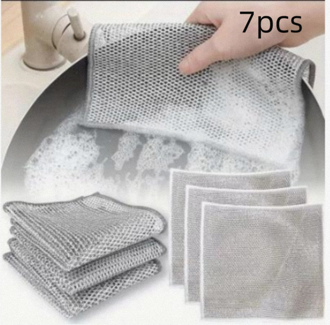 Steel Wire Ball Cloth Kitchen Cleaning Dishcloth