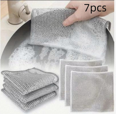 Steel Wire Ball Cloth Kitchen Cleaning Dishcloth