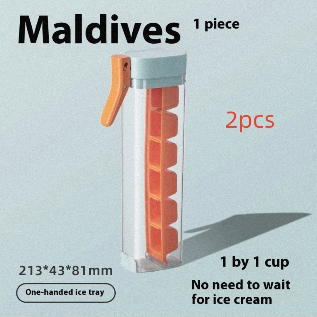 Ice Cube Mold Household Ice Maker Food Grade Press Ice Tray Ice Cube Maker Ice Tray Mold With Storage Box - Lunqara