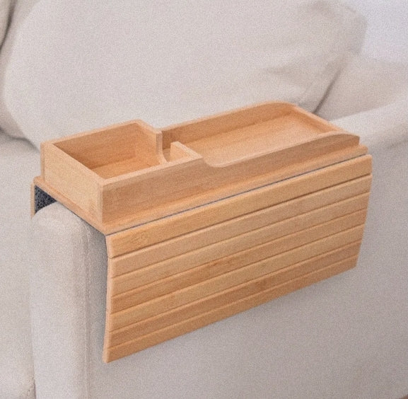 Bamboo Sofa Arm Rest Tray - Lunqara 