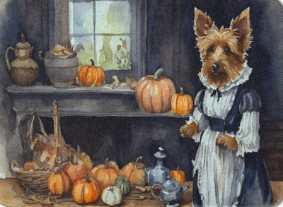 Australian Terrier Fall Kitchen Pumpkins Memory Foam Kitchen Mat - Lunqara 