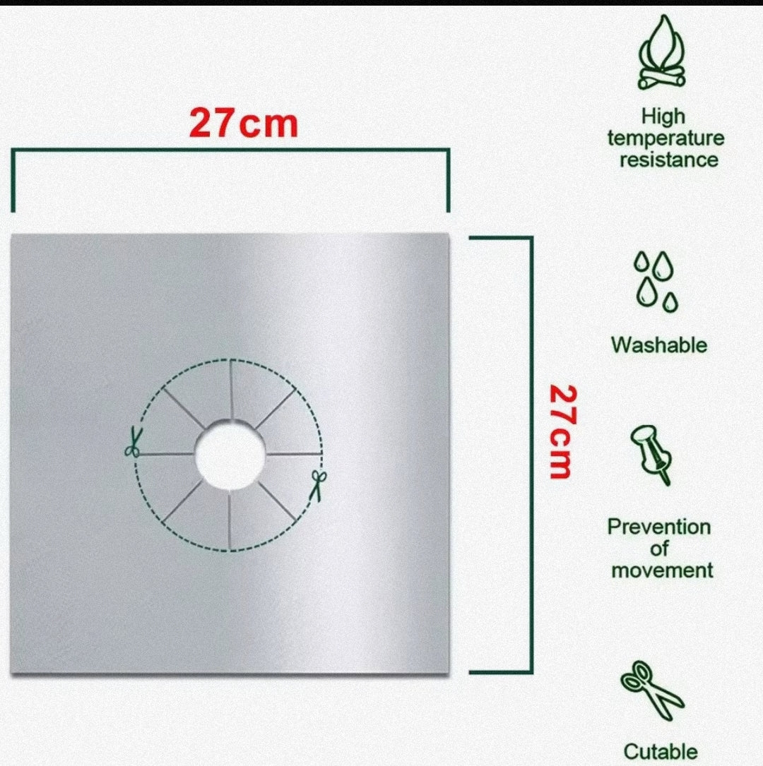 Gas Stove Burner Covers Square Heat - resistant Oil - proof Reusable Stove Protector Pads Non - Stick Stovetop Liner - Lunqara