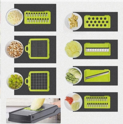 15-in-1 Multi-Function Vegetable Chopper & Slicer Set - Lunqara 