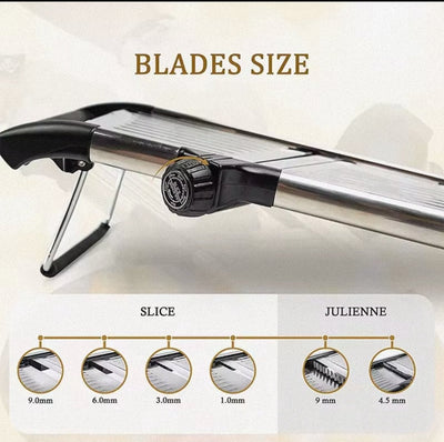 Lunqara Adjustable Mandoline Slicer Stainless Steel Vegetable Slicer Chopper Cutter for Potato Tomato Onion Carrot JT213 - Lunqara