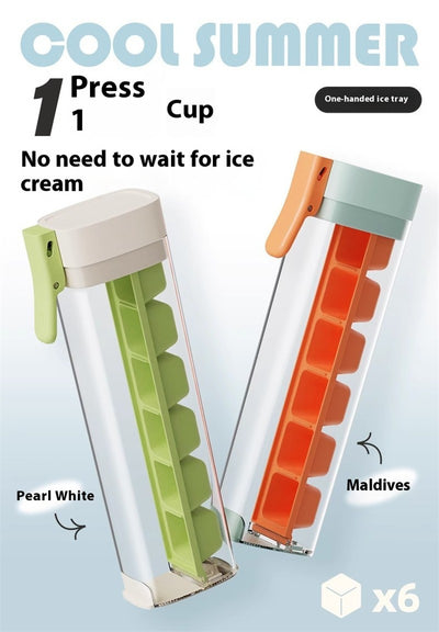 Ice Cube Mold Household Ice Maker Food Grade Press Ice Tray Ice Cube Maker Ice Tray Mold With Storage Box