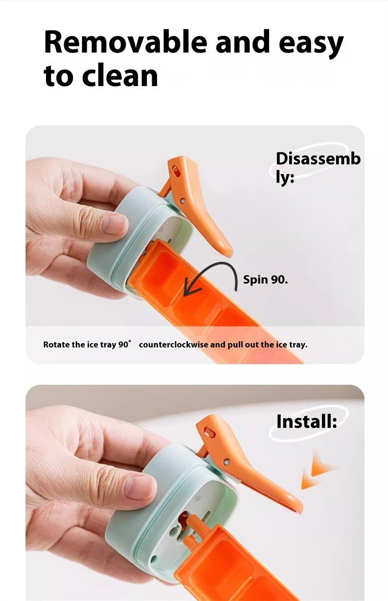 Ice Cube Mold Household Ice Maker Food Grade Press Ice Tray Ice Cube Maker Ice Tray Mold With Storage Box - Lunqara