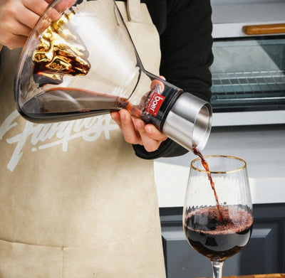 Hot - selling Iceberg Waterfall Wine Decanter Creative Transparent Lead - Free Crystal Glass Wine Dispenser Barware Quick Decanters - Lunqara