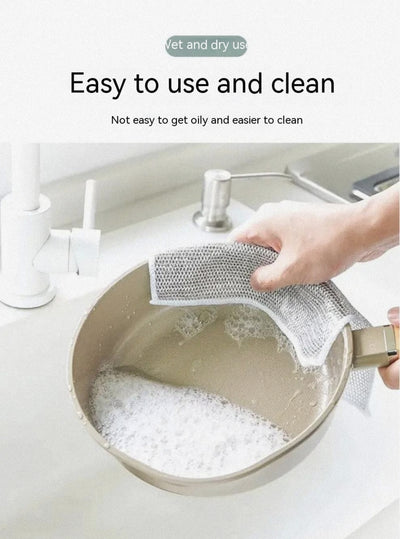 Steel Wire Ball Cloth Kitchen Cleaning Dishcloth