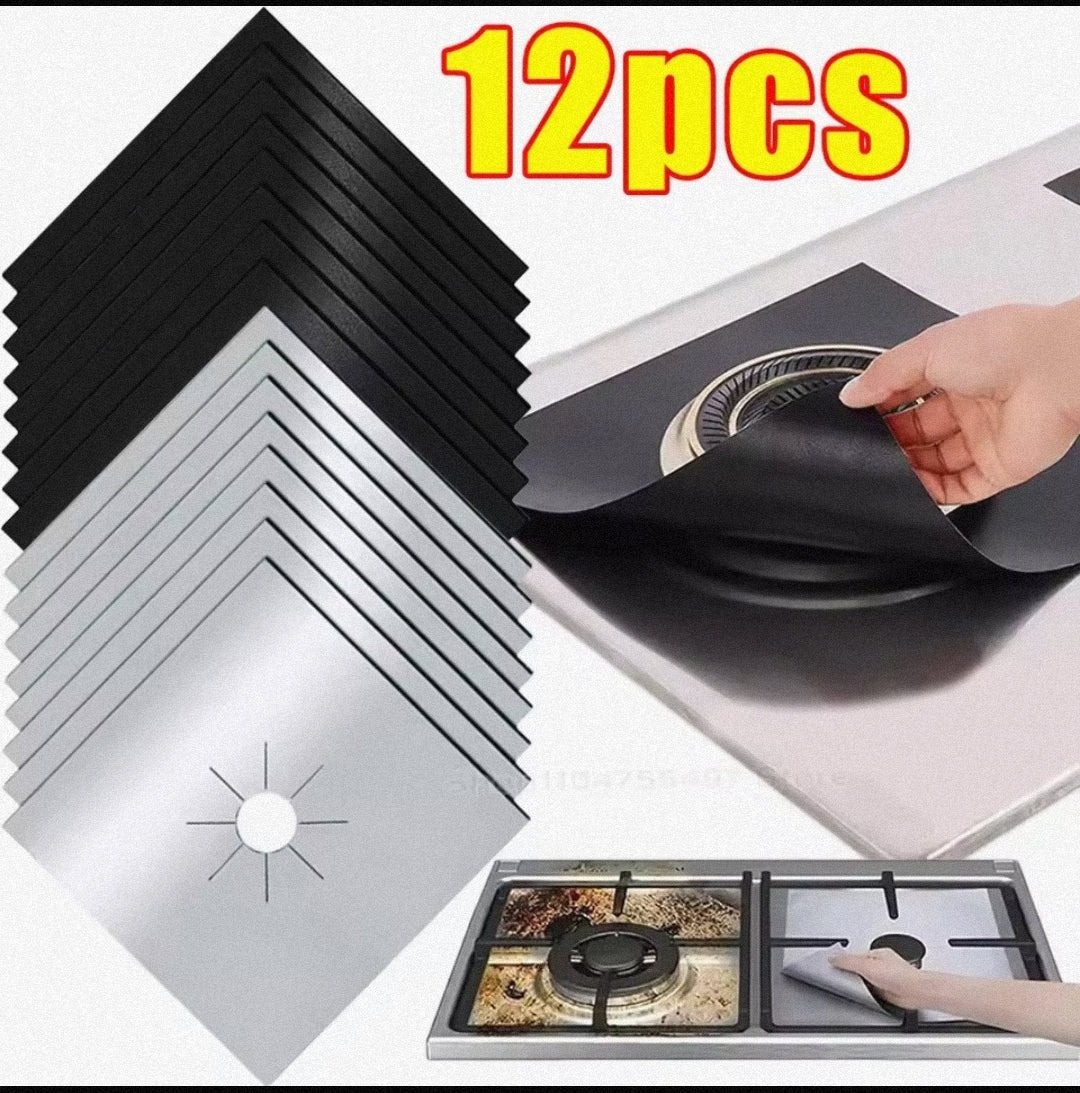 Gas Stove Burner Covers Square Heat - resistant Oil - proof Reusable Stove Protector Pads Non - Stick Stovetop Liner - Lunqara