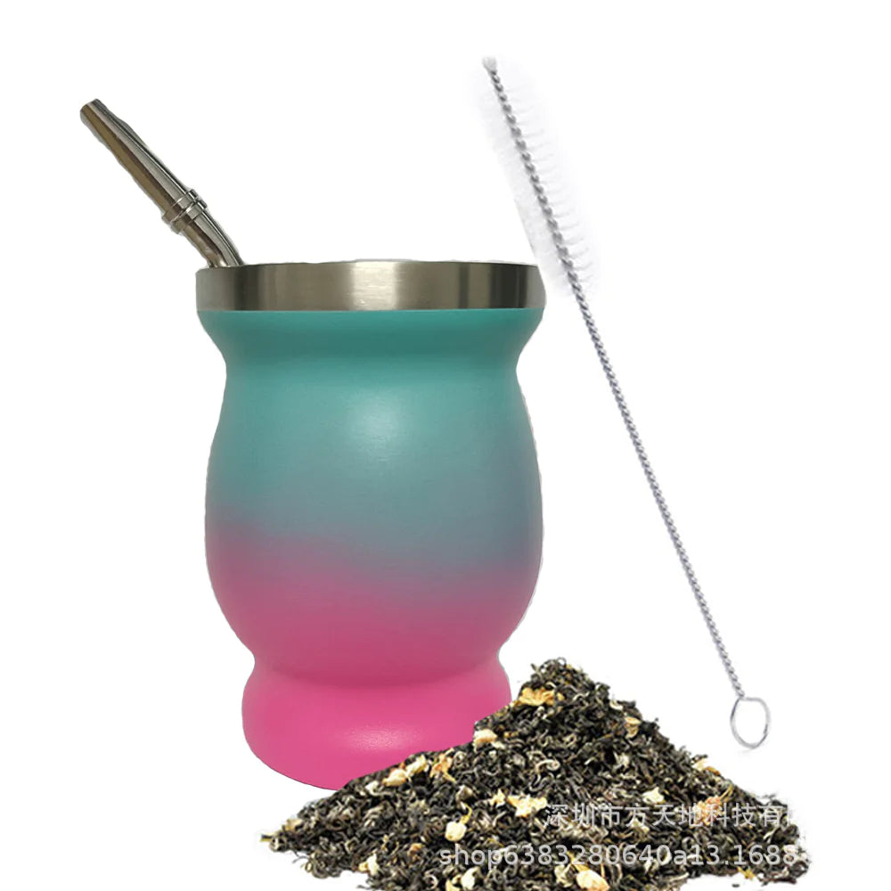 Stainless Steel Gourd Tea Cup from Argentina - Lunqara 