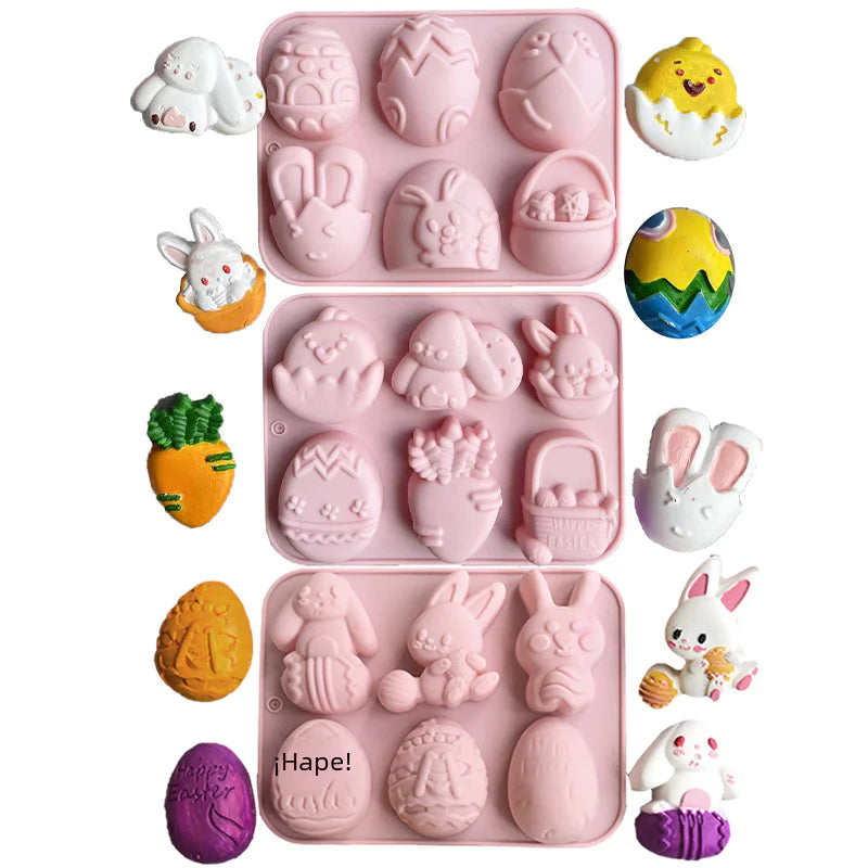 Easter Silicone Molds for Chocolate Cake Decorations