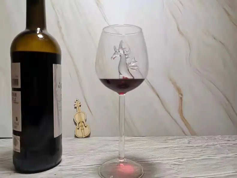 Creative Shark High Wine Glass with Octopus Design - Lunqara