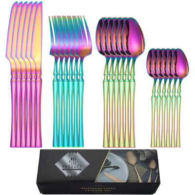 Titanium Coated Stainless Steel Cutlery Set for Dining