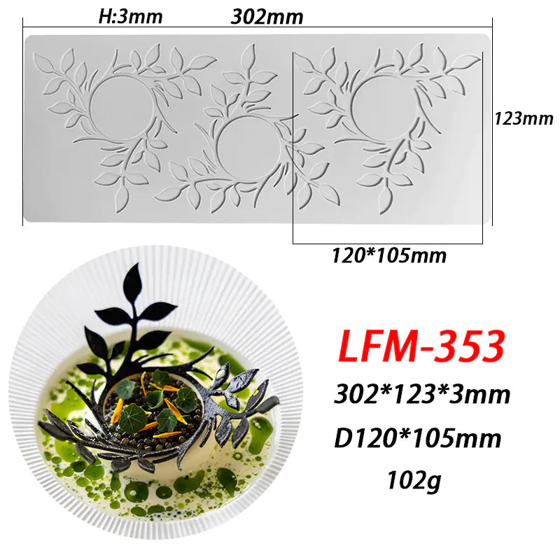 Silicone Mold for Leaf Ring Fondant Lace Decoration