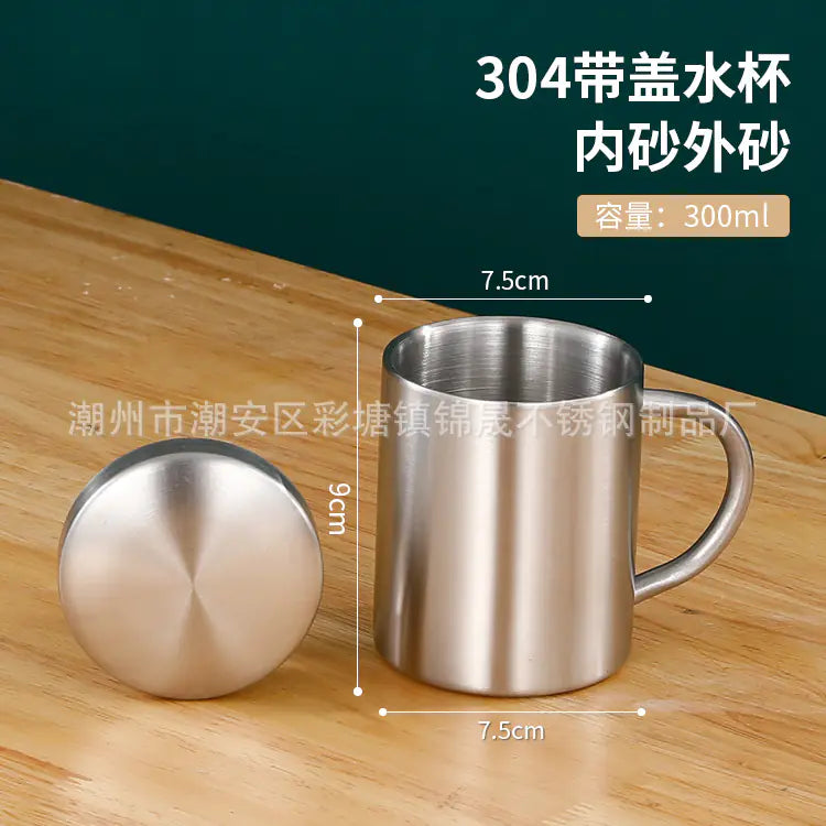 Double-Layer Insulated 316 Stainless Steel Mug with Lid