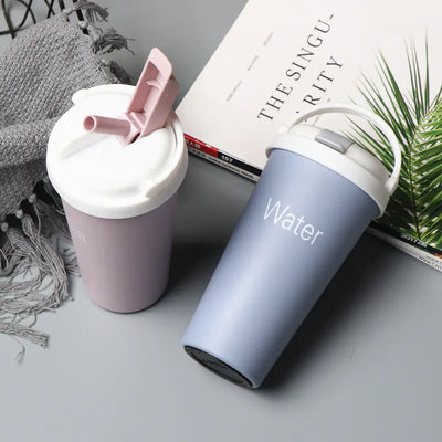 304 Stainless Steel European Straw Coffee Cup Travel Mug - Lunqara 