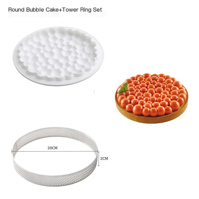 Circular Silicone Cake Mold for DIY Baking Decorations
