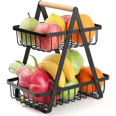Nordic Style Removable Iron Fruit Basket for Kitchen Use - Lunqara 