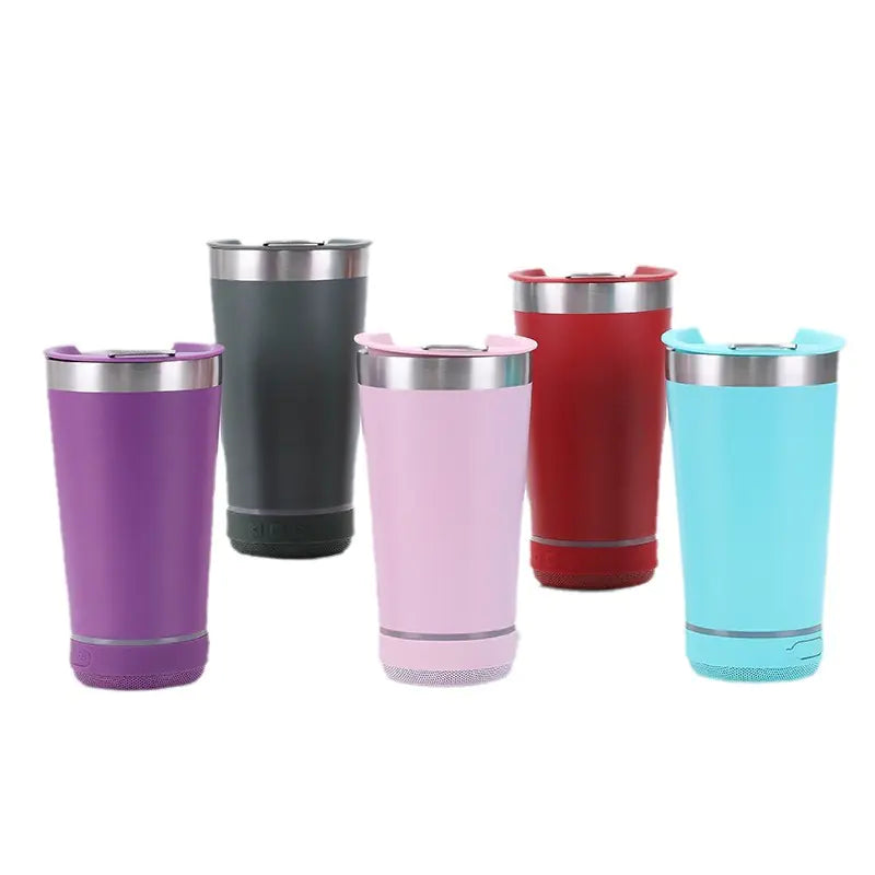 20oz Stainless Steel Travel Mug with Bluetooth Speaker