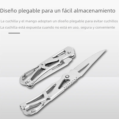 Mini Folding Key Knife - Stainless Steel Outdoor Tool