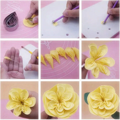 Stainless Steel English Sugar Flower Mold Set for Baking