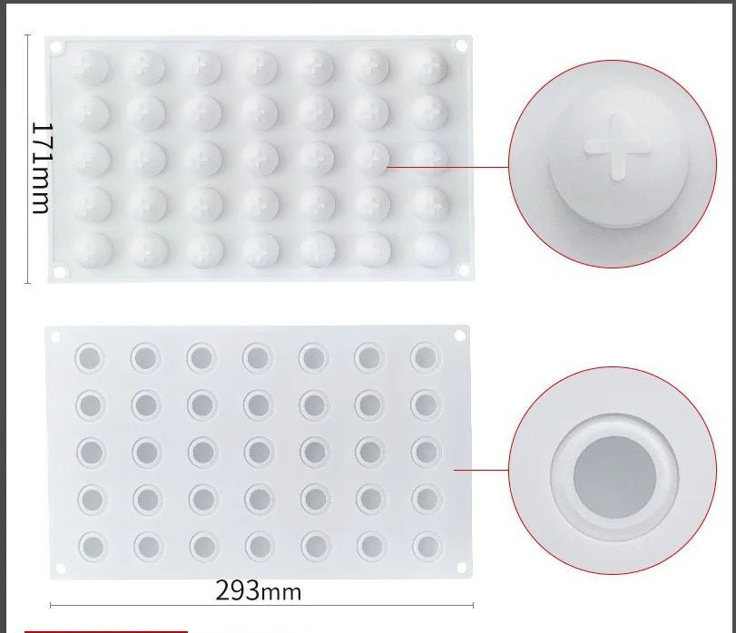 Silicone Mousse Cake Mold for French Desserts and Ice Cream - Lunqara