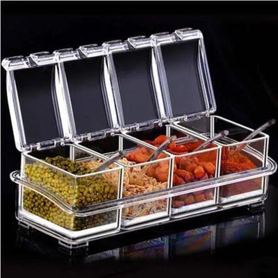 Spices and Condiment Storage Box Dispenser - Lunqara
