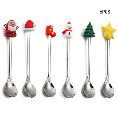 Stainless Steel Christmas Spoon Set with Forks