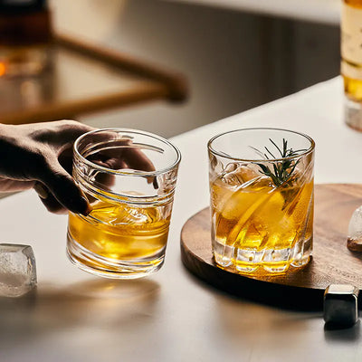 Creative Rotating Glass Cup for Whiskey and Coffee