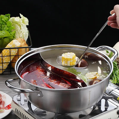 Stainless Steel Two - Flavor Hot Pot - Lunqara