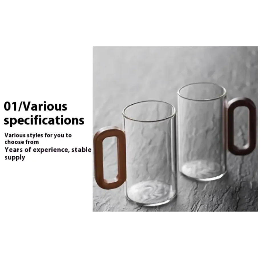 Smoky Gray Borosilicate Glass Water Cup - Lunqara 