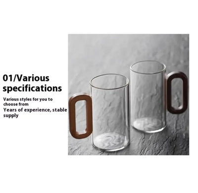 Smoky Gray Borosilicate Glass Water Cup - Lunqara 