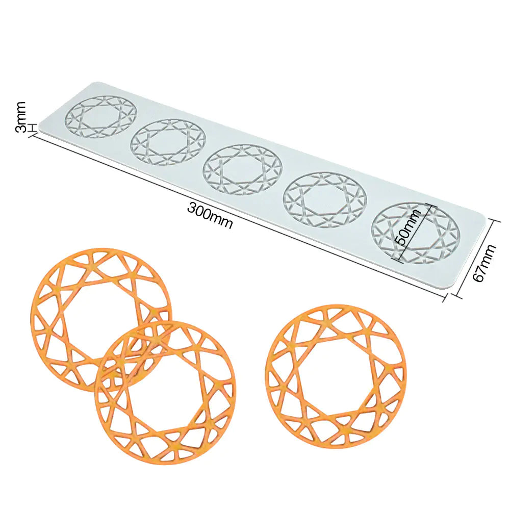 Pineapple Fruit Crisps Silicone Lace Mat for Baking