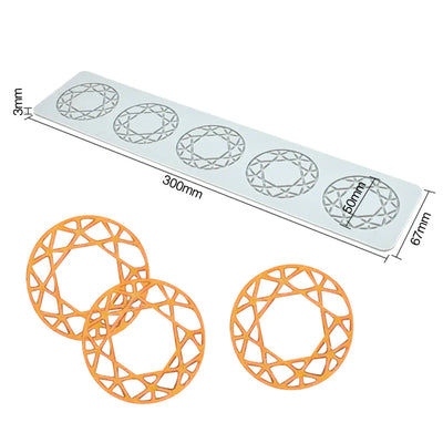 Pineapple Fruit Crisps Silicone Lace Mat for Baking