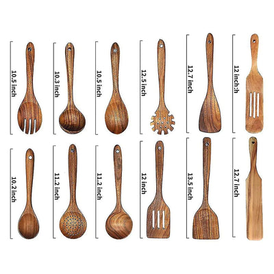 Japanese Non-Stick Wooden Spatula and Spoon Set