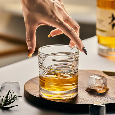 Creative Rotating Glass Cup for Whiskey and Coffee