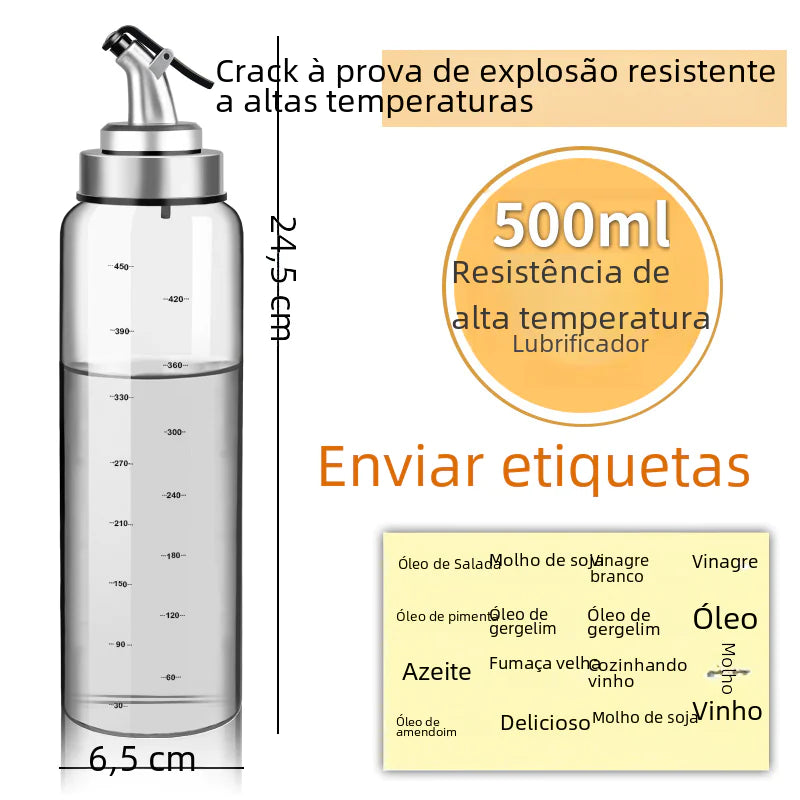 Heat-Resistant Glass Oil Bottle and Spice Jar Set - Lunqara 