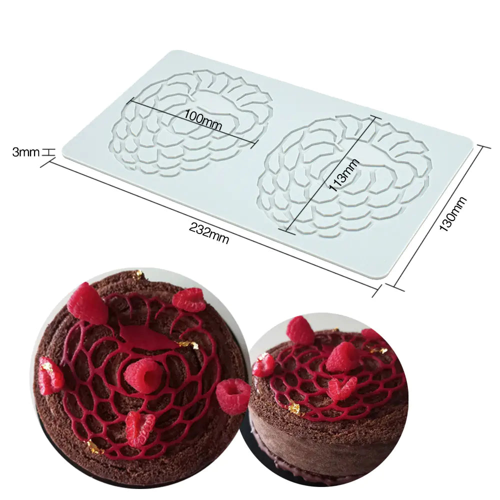 Pineapple Fruit Crisps Silicone Lace Mat for Baking