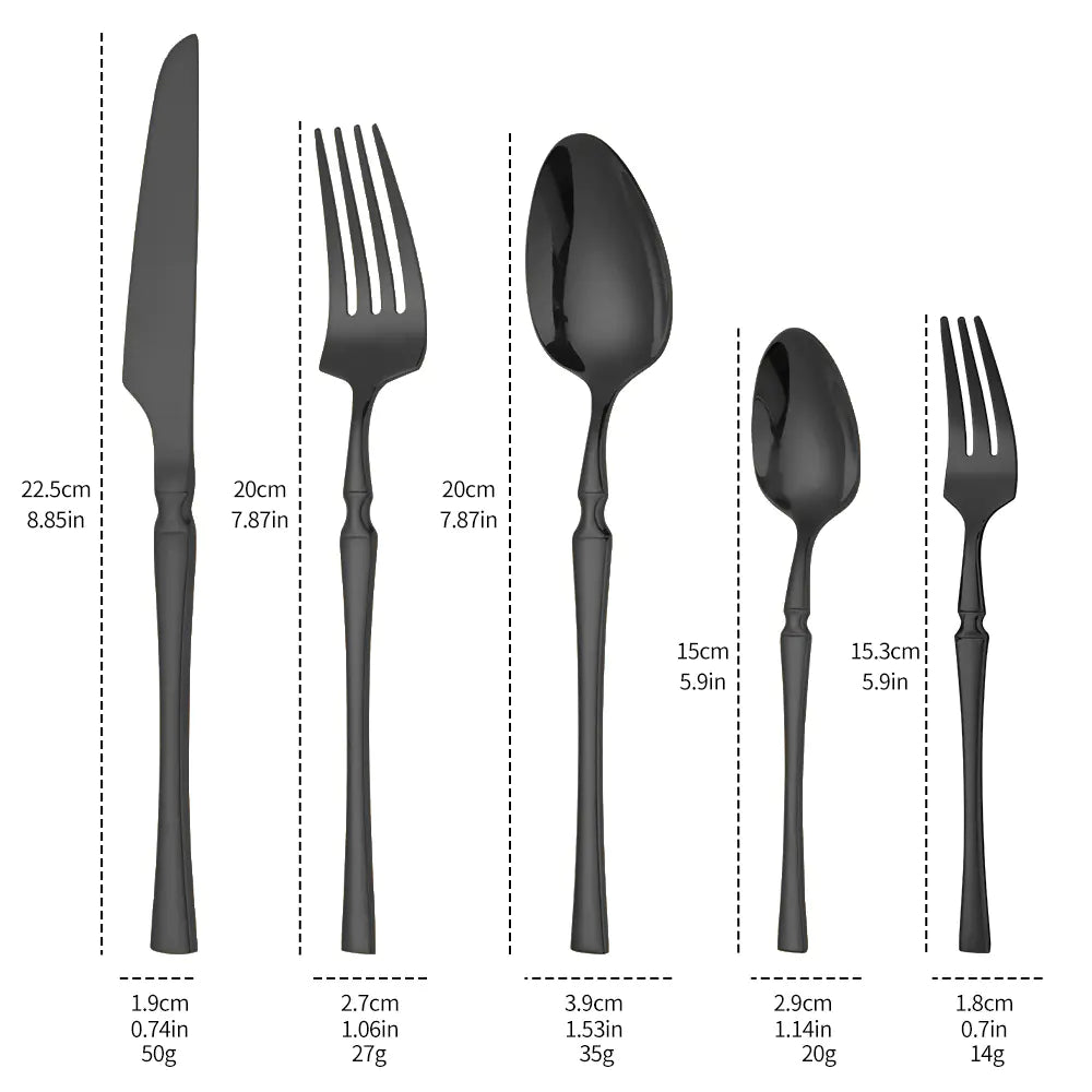 Titanium Coated Stainless Steel Cutlery Set for Dining